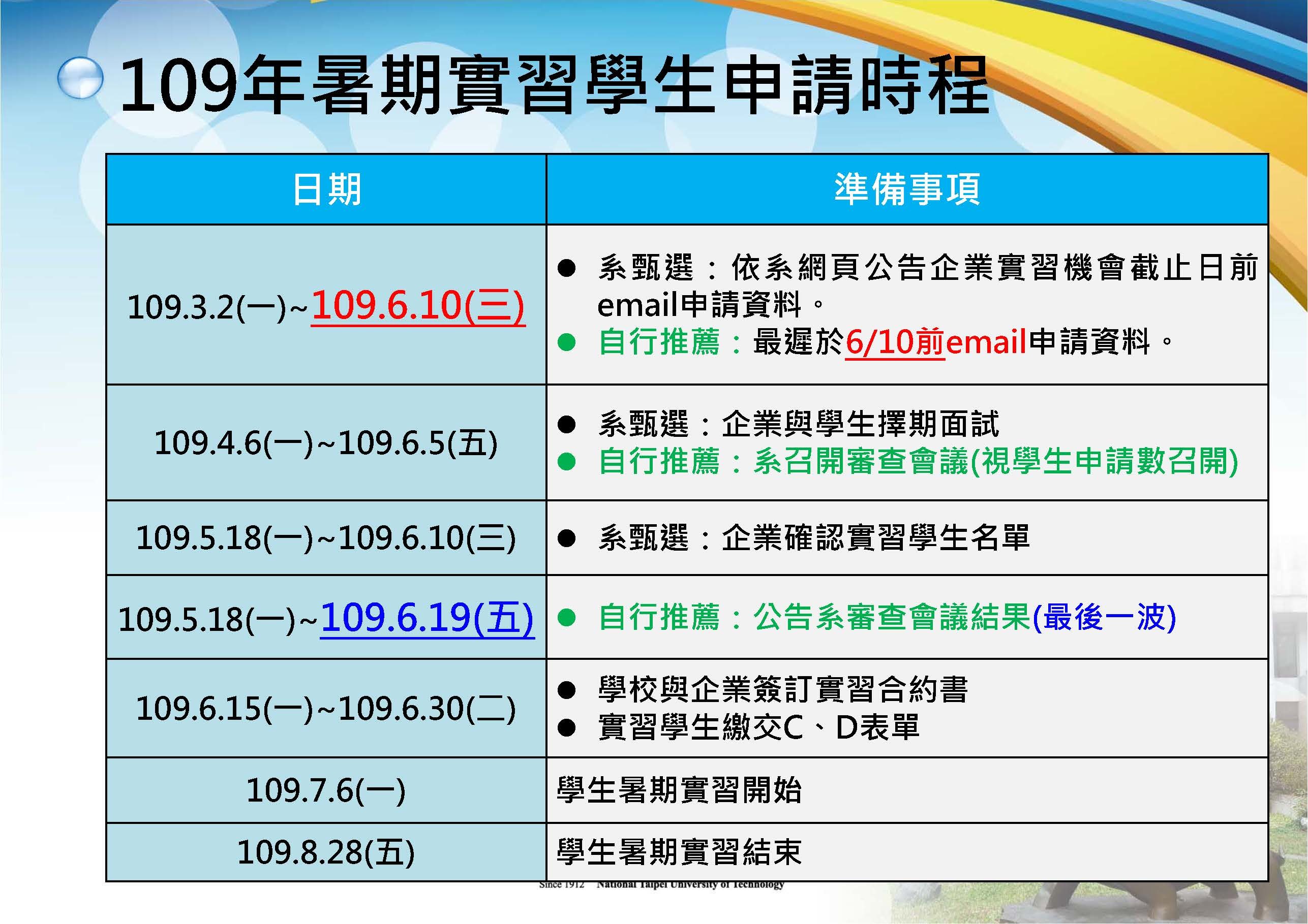 時程